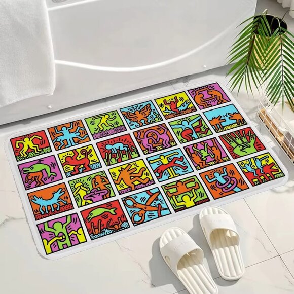 Keith Haring Kitchen Mat Cheaper Anti-slip Modern Living Room Balcony - Picture 1 of 4